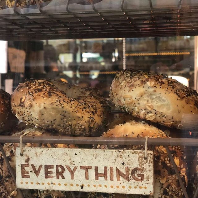 Everything protein bagel with poppy, sesame, and onion at The Healthy Hive in Clearwater